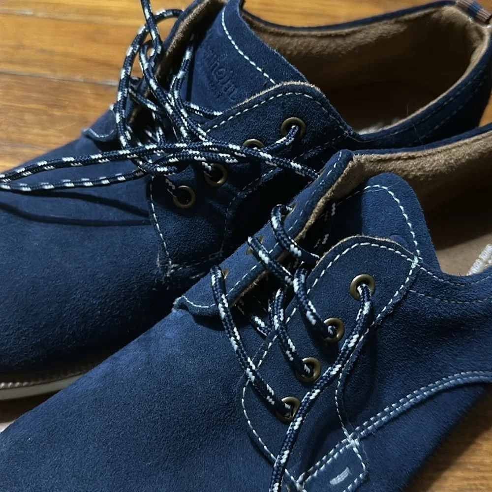 Florsheim Boys Blue Leather Oxfords, Sz 6.5